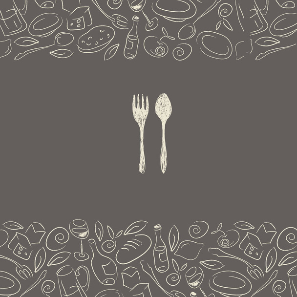 Restaurant Seamless Pattern - Вектор, зображення