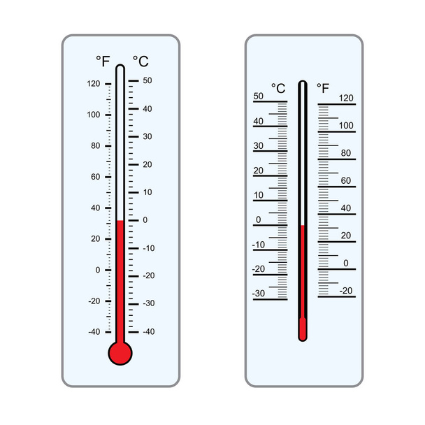 Thermometer-Vektor isoliert auf weißem Hintergrund - Vektor, Bild