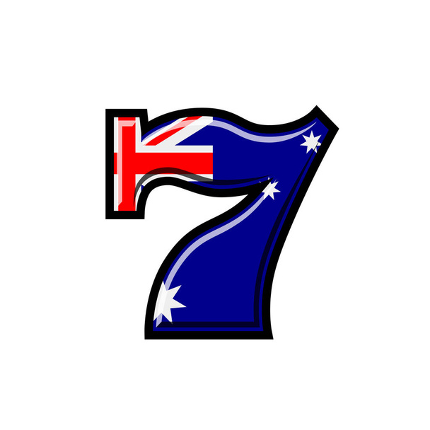 Slot machine australian flag vector illustration - Vector, Image