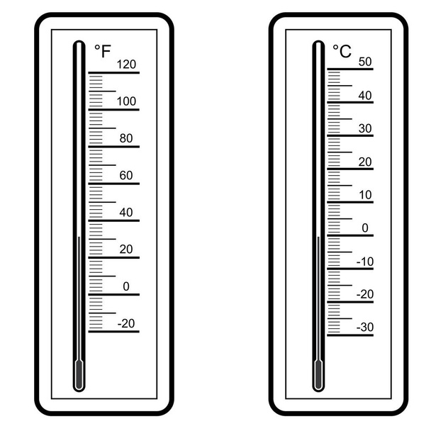 thermometers  Vector isolated on white background - Vector, Image