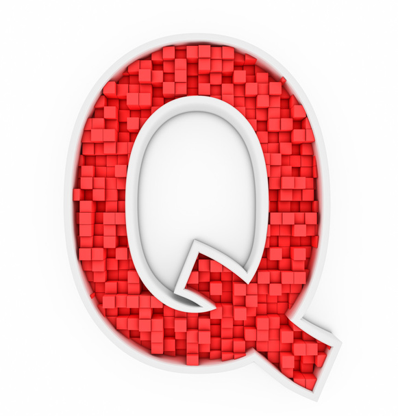 rode letter q - Foto, afbeelding