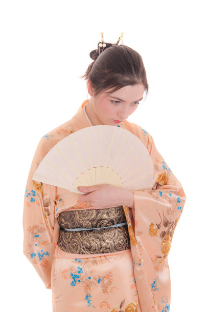 Retrato de uma menina em um quimono
 - Foto, Imagem