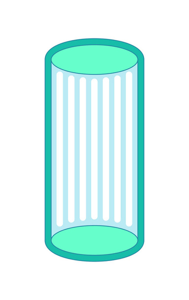 Solarium is vertical isolated. Apparatus for sunbathing. - Διάνυσμα, εικόνα