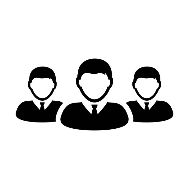 Zespół ikonę użytkownik wektor grupa ilustracja ludzie glifów piktogram - Wektor, obraz