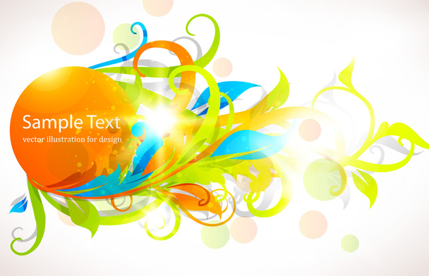 Abstract floral summer background - Vector, Imagen