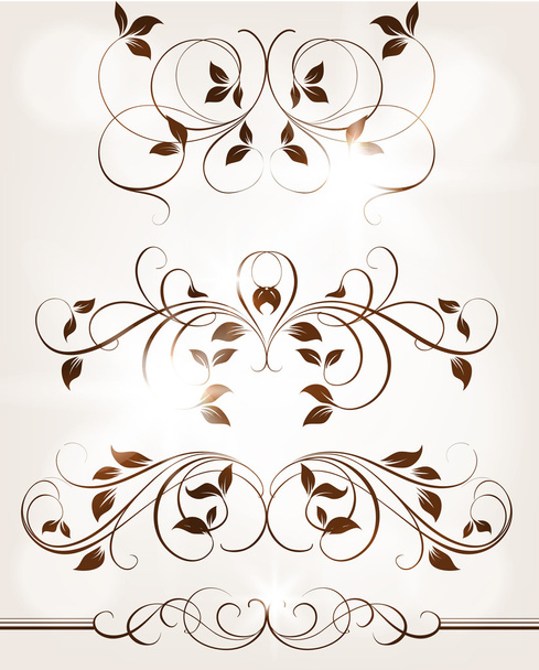 Abstract pattern for design. Floral retro elements for background - Vektori, kuva