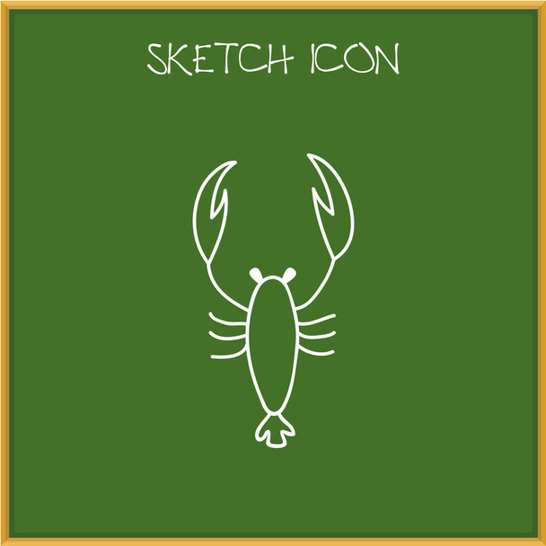 Ilustracja wektorowa zwierząt symbolu na Scorpion Doodle. Elementu na białym tle homara jakości premium w modnym stylu płaski. - Wektor, obraz