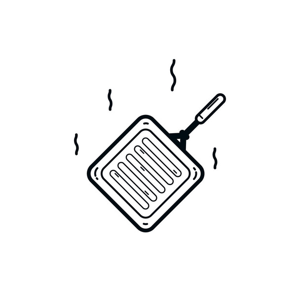 Grill pan icon  - Vector, Image
