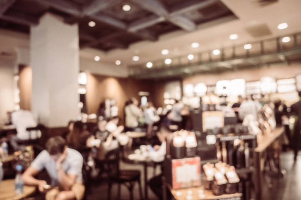 Αφηρημένη θόλωσης και defocused καφέ καφέ και εστιατόριο inte - Φωτογραφία, εικόνα
