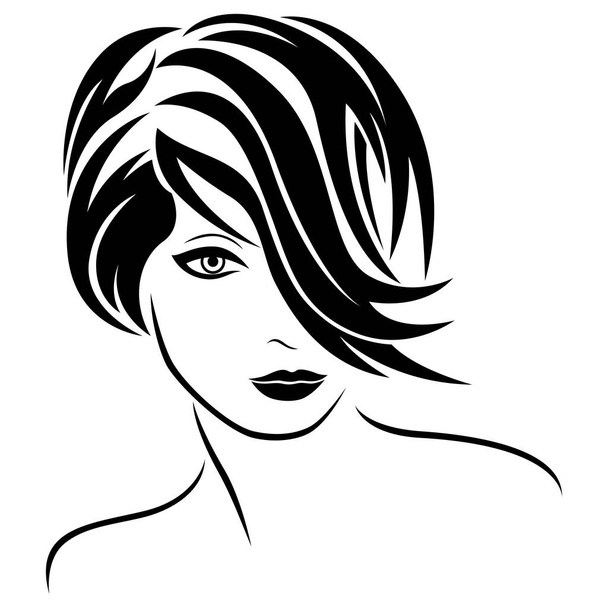 attraktive Glamour junge Mädchen mit stilvollen Haaren - Vektor, Bild