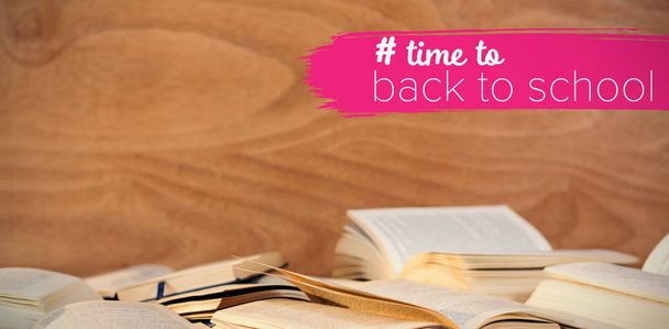 Back to school text with hashtag - Foto, Imagem