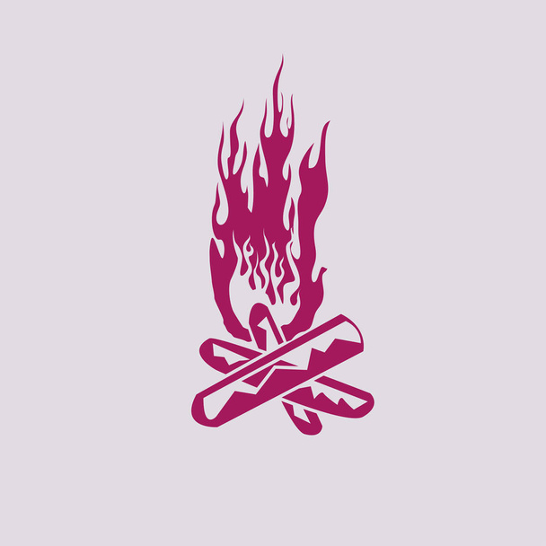 bonfire ícone ilustração
  - Vetor, Imagem