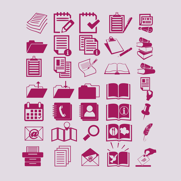 Document icons  illustration - Vector, Image