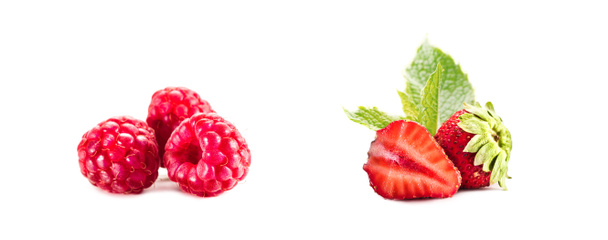 tas de framboises et de fraises
 - Photo, image