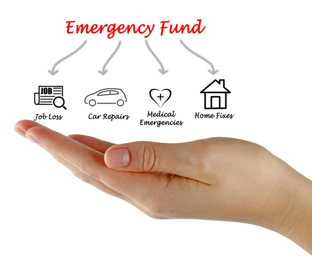 Diagramm des Notfallfonds - Foto, Bild