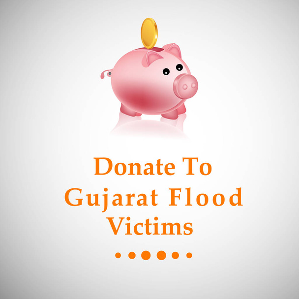 Illustration des Hintergrundes der Gujarat-Flut - Vektor, Bild