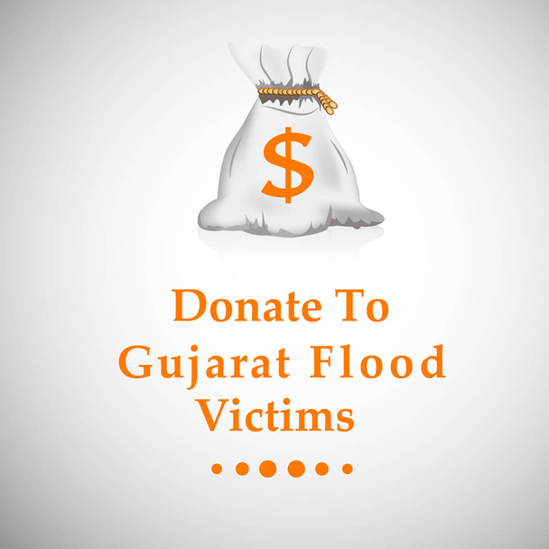 Illustration des Hintergrundes der Gujarat-Flut - Vektor, Bild