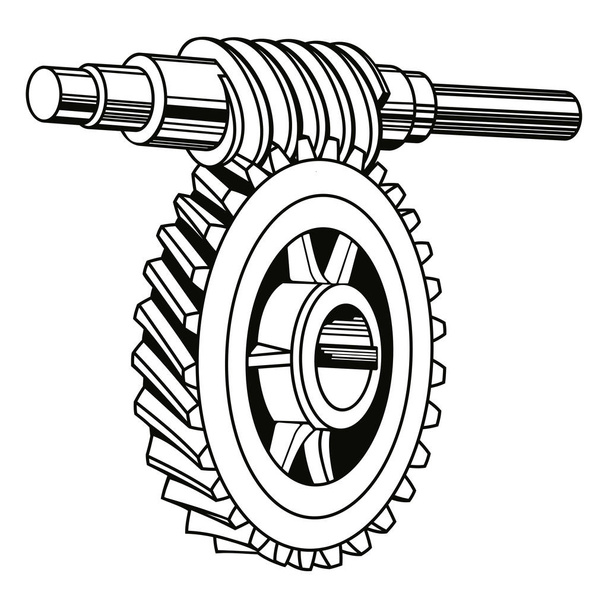 Schneckengetriebe - Vektor, Bild