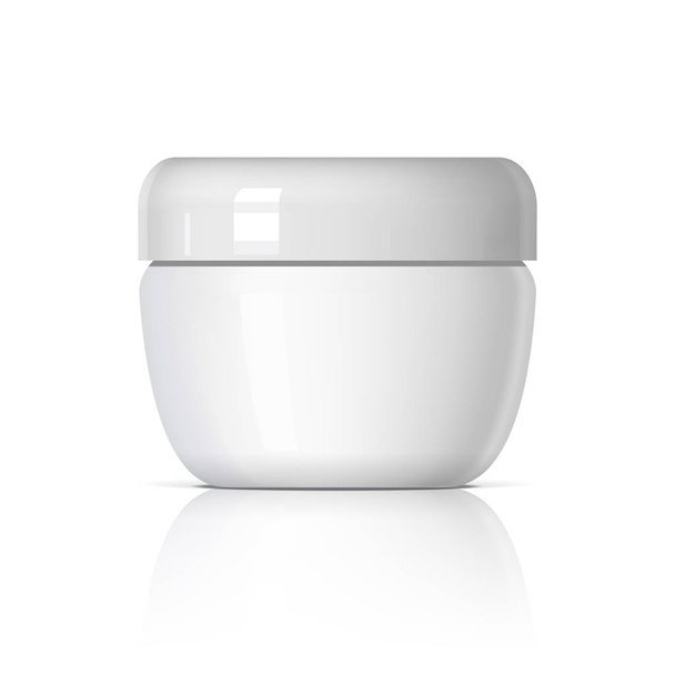 Realistic cosmetic jar on a white background. - ベクター画像