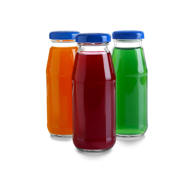 Different juices in bottles  - Zdjęcie, obraz
