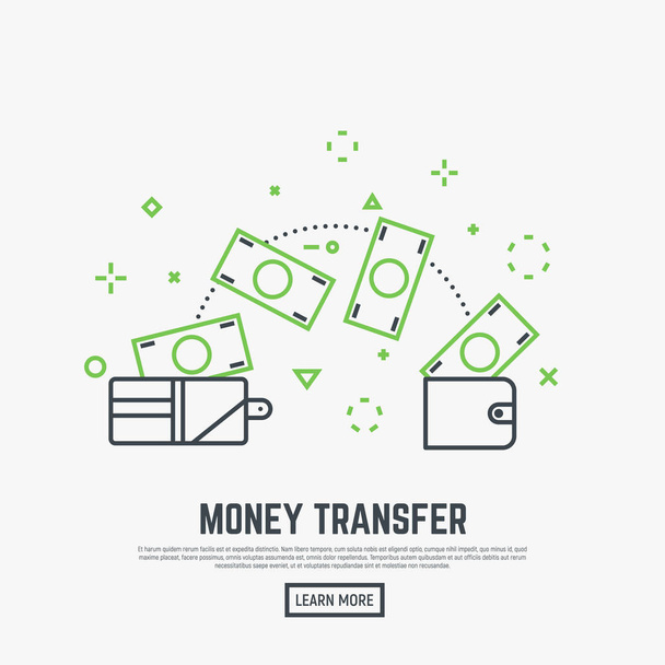 Money transfer concept - Vektor, Bild