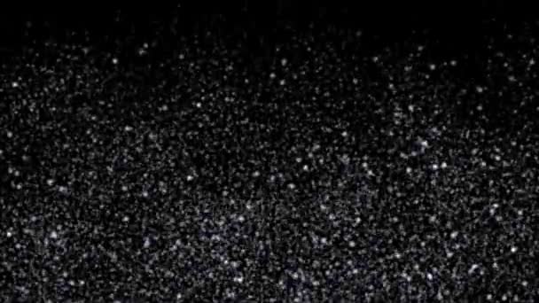 4k de melkweg sterren hemel, stof sneeuw, deeltje vuurwerk verontreiniging stof. - Video