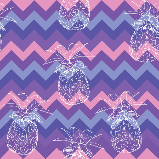 pineapple pattern , vector, illustration - Vector, Image