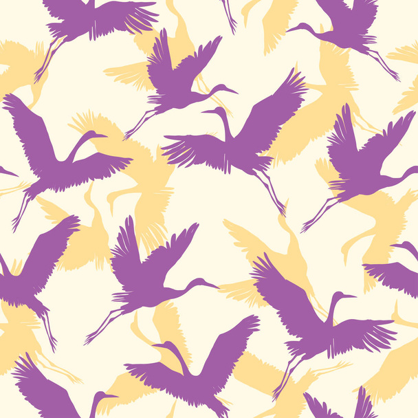 crane, birds, vector, illustration - Vektor, kép