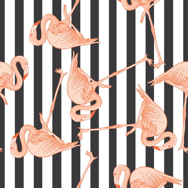 Flamingo pattern , vector, illustration - Vettoriali, immagini