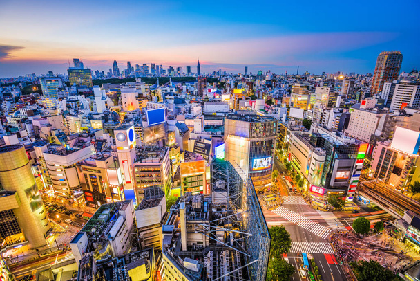 Shibuya, Tokio, Japón paisaje urbano
 - Foto, Imagen