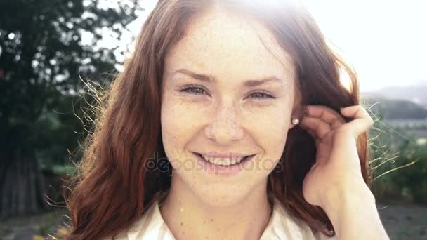 Young redhead girl - Footage, Video