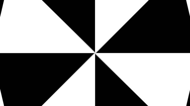 Υπνωτικός τρίγωνα ρυθμική κίνηση μαύρο και άσπρο - Φωτογραφία, εικόνα