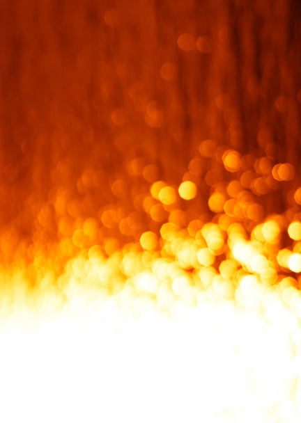 Vertical fire with orange bokeh background - Photo, image