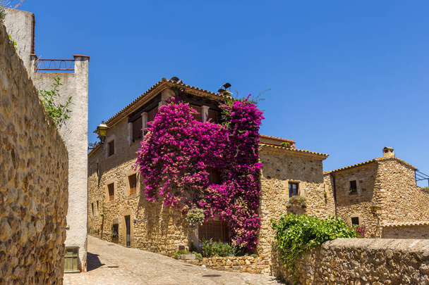 Kamarádi středověké město v provincii Katalánsko, Španělsko - Fotografie, Obrázek