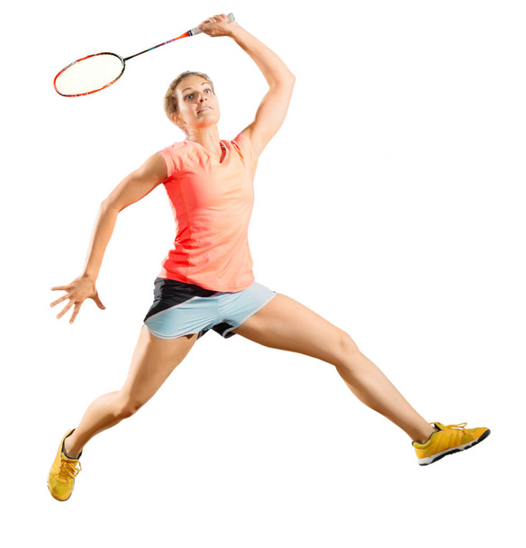 Woman badminton player (version without shuttlecock) - Photo, image