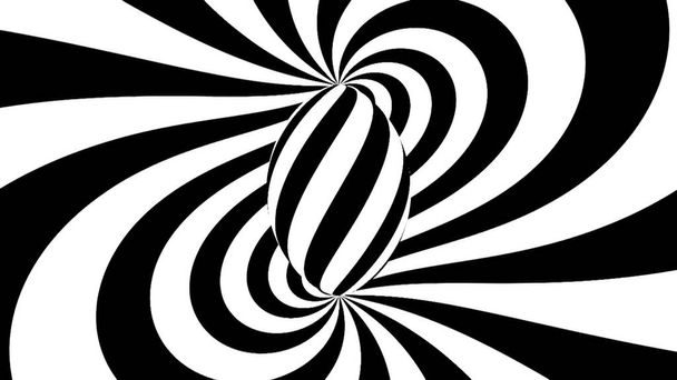 hypnotische Spirale. Schwarz-Weiß-Hypnose - Foto, Bild