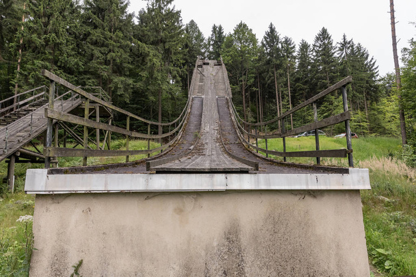 Ski jump in Oybin, Germany. First ski jumping hill in Germany - Photo, Image