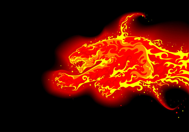 Огненный зверь
 - Вектор,изображение