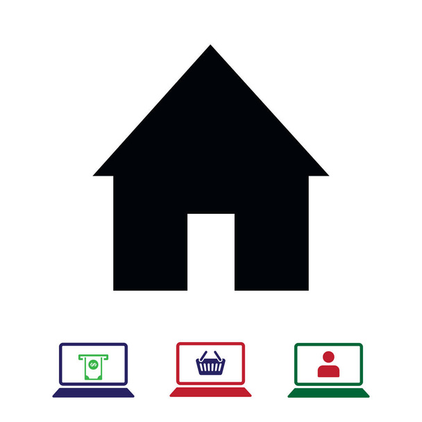icône de la maison, illustration vectorielle de stock style design plat
 - Vecteur, image