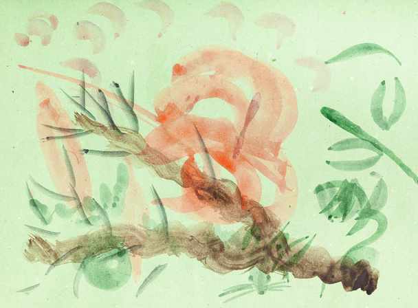 various sketches on green colored paper - Foto, immagini