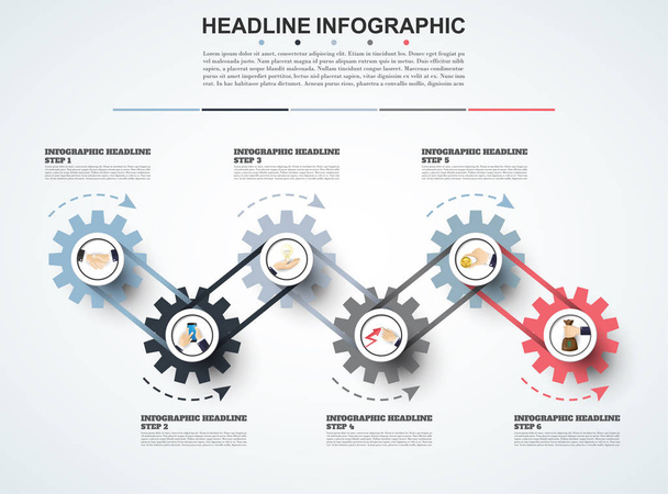 Abstract infographics number options template. Vector illustration - Vektor, kép