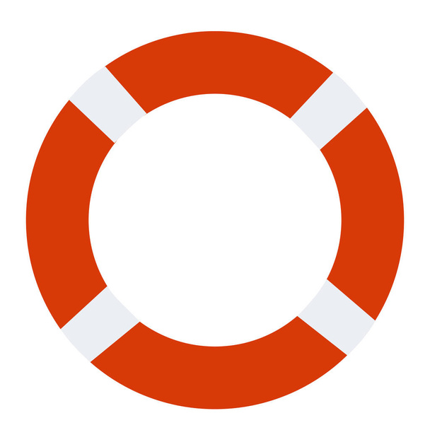ícone lifebuoy no fundo branco. Sinal de bóia salva-vidas. estilo plano des
 - Vetor, Imagem