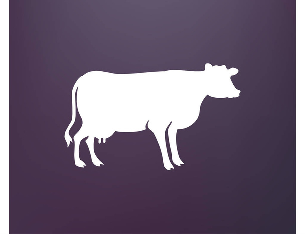 牛のシルエット ベクトル アイコン - ベクター画像