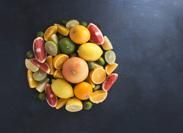 slices of fresh citrus fruits  - Photo, Image