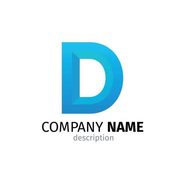 Letter D logo icon design template elements - Вектор, зображення