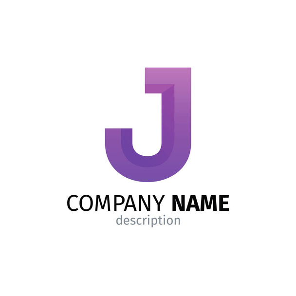 Letter J logo icon design template elements - Vetor, Imagem