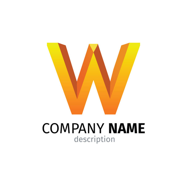 Letter W logo icon design template elements - Vetor, Imagem