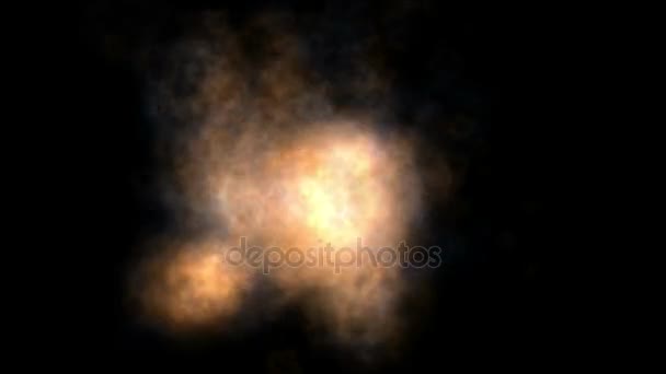 4k Explosion Teilchen Nebel Gas Dampf Feuer heiße Wolke Feuerwerk Hintergrund - Filmmaterial, Video