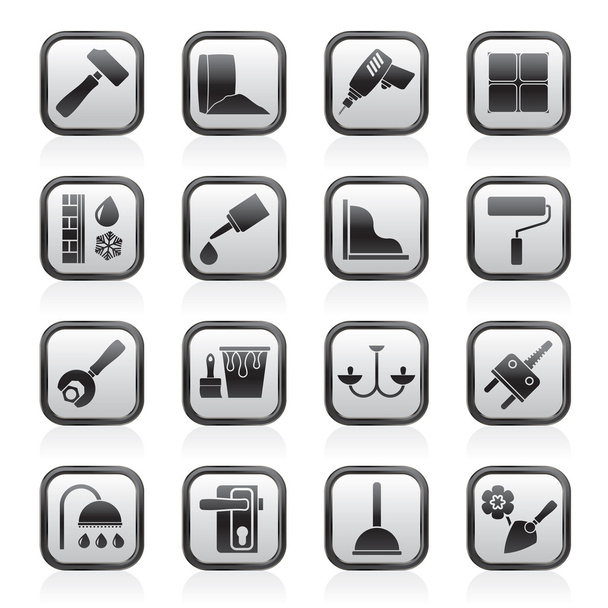Construction and building equipment Icons - Διάνυσμα, εικόνα