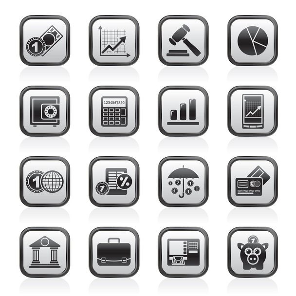 Business and finance icons - Vektor, obrázek